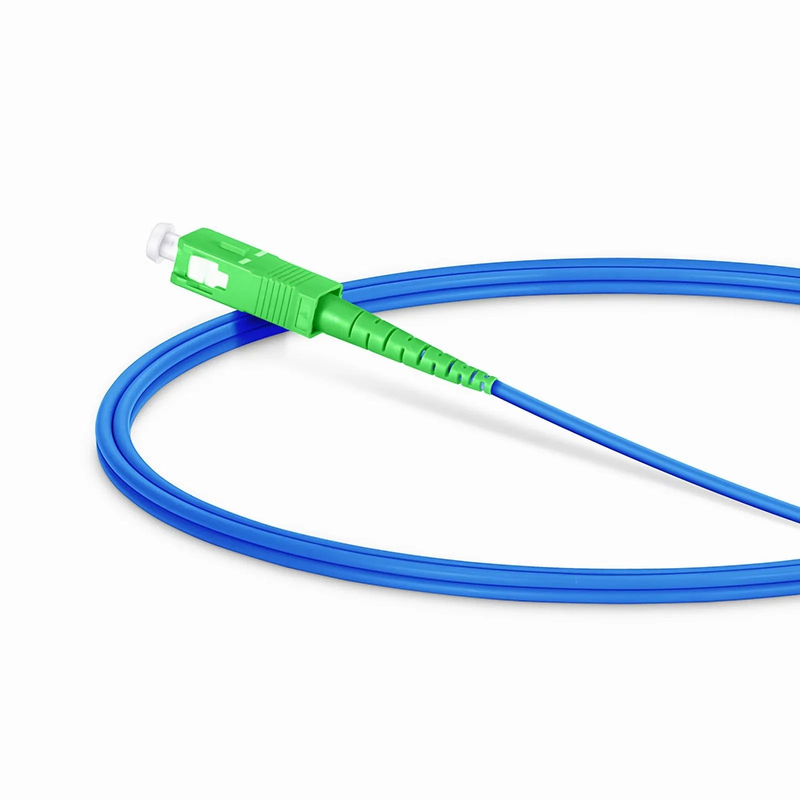 1m (3ft) Armored Fiber Patch Cable, 1 Fiber, SC APC Simplex to SC APC Simplex, Single Mode (OS2), Riser (OFCR), 3.0mm, Blue