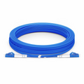 30m (98ft) Armored Fiber Patch Cable, 2 Fibers, LC UPC Duplex to LC UPC Duplex, Single Mode (OS2), Riser (OFCR), 3.0mm, Blue