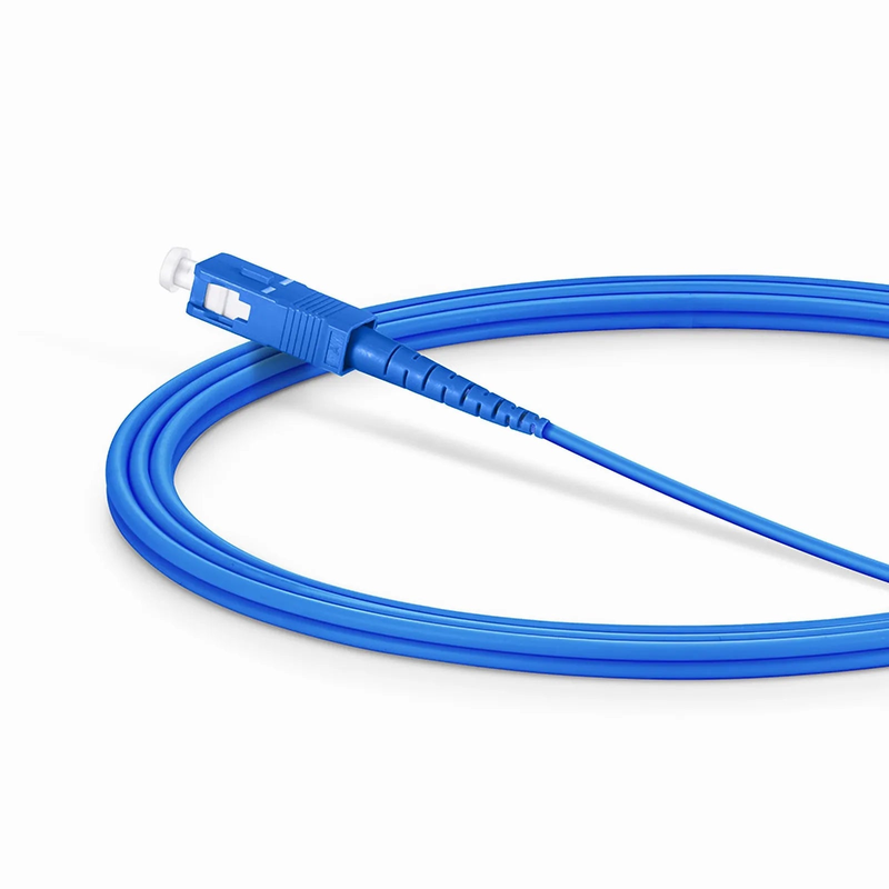 2m (7ft) Armored Fiber Patch Cable, 1 Fiber, SC UPC Simplex to SC UPC Simplex, Single Mode (OS2), Riser (OFCR), 3.0mm, Blue