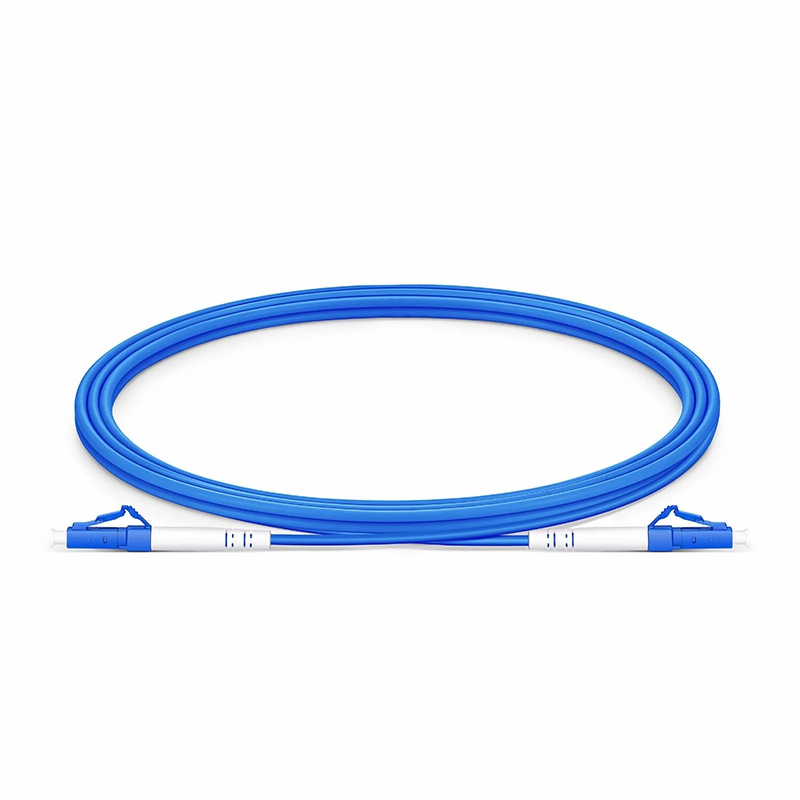 2m (7ft) Armored Fiber Patch Cable, 1 Fiber, LC UPC Simplex to LC UPC Simplex, Single Mode (OS2), Riser (OFCR), 3.0mm, Blue