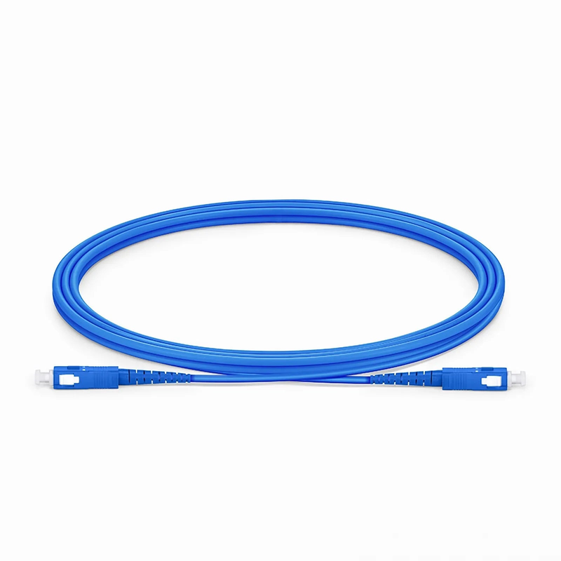 2m (7ft) Armored Fiber Patch Cable, 1 Fiber, SC UPC Simplex to SC UPC Simplex, Single Mode (OS2), Riser (OFCR), 3.0mm, Blue