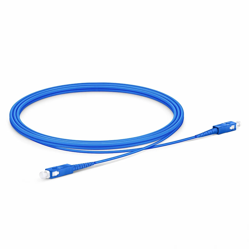 2m (7ft) Armored Fiber Patch Cable, 1 Fiber, SC UPC Simplex to SC UPC Simplex, Single Mode (OS2), Riser (OFCR), 3.0mm, Blue