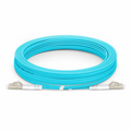 15m (49ft) Armored Fiber Patch Cable, 2 Fibers, LC UPC Duplex to LC UPC Duplex, Multimode (OM4), Riser (OFCR), 3.0mm, Aqua