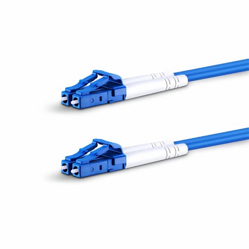 3m (10ft) Armored Fiber Patch Cable, 2 Fibers, LC UPC Duplex to LC UPC Duplex, Single Mode (OS2), LSZH, 3.0mm, Blue