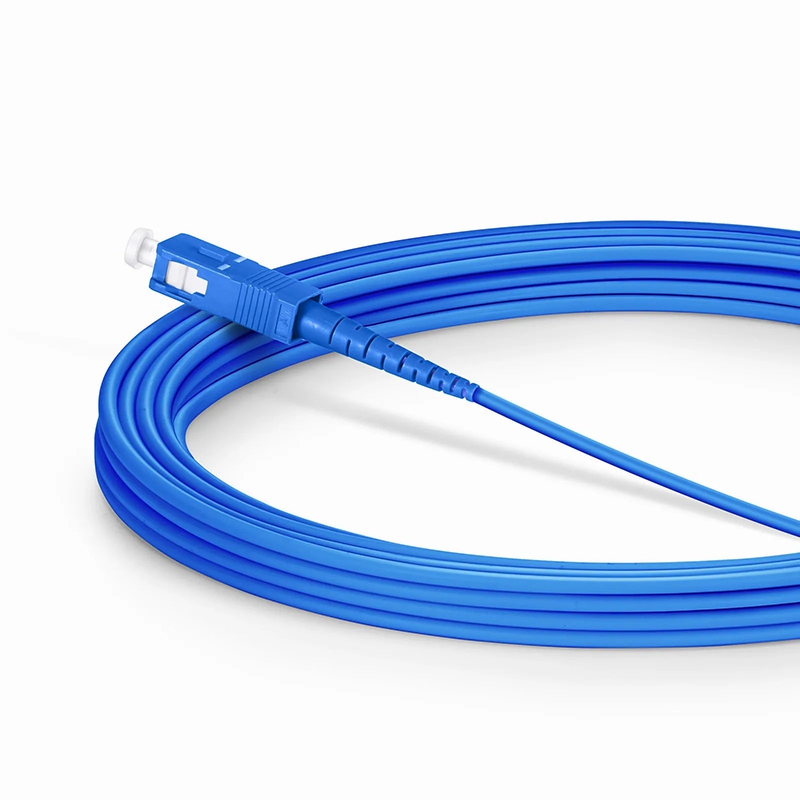 5m (16ft) Armored Fiber Patch Cable, 1 Fiber, SC UPC Simplex to SC APC Simplex, Single Mode (OS2), Riser (OFCR), 3.0mm, Blue