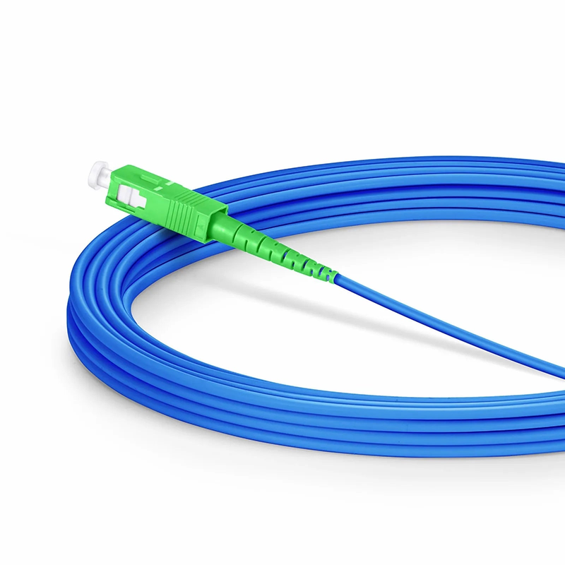 5m (16ft) Armored Fiber Patch Cable, 1 Fiber, SC UPC Simplex to SC APC Simplex, Single Mode (OS2), Riser (OFCR), 3.0mm, Blue