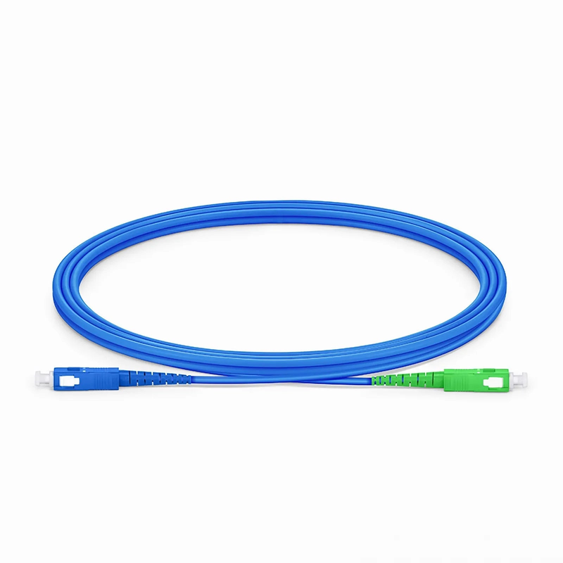 2m (7ft) Armored Fiber Patch Cable, 1 Fiber, SC UPC Simplex to SC APC Simplex, Single Mode (OS2), Riser (OFCR), 3.0mm, Blue