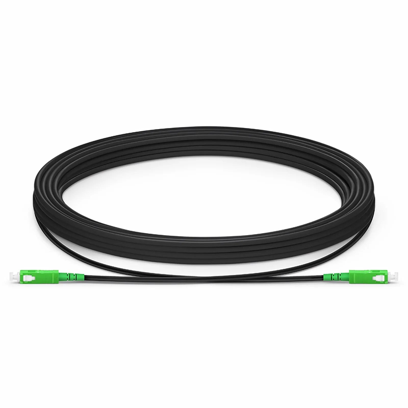 5m (16ft) Industrial Armored Fiber Patch Cable, SC APC to SC APC, Simplex, 1 Fiber, Single Mode (OS2), TPU