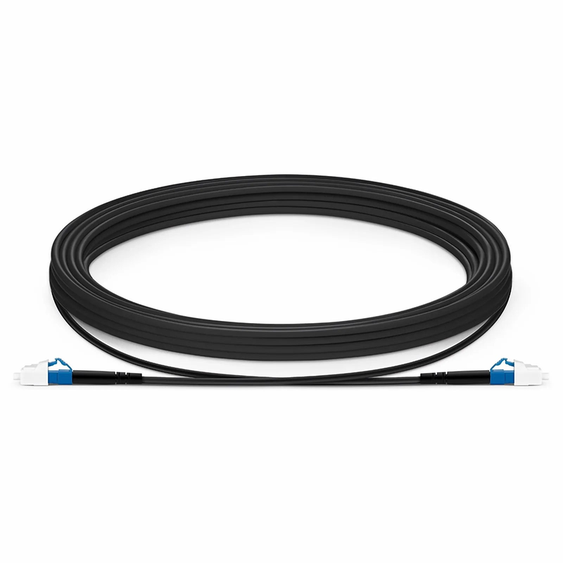 5m (16ft) Industrial Armored Fiber Patch Cable, LC UPC to LC UPC, Simplex, 1 Fiber, Single Mode (OS2), TPU