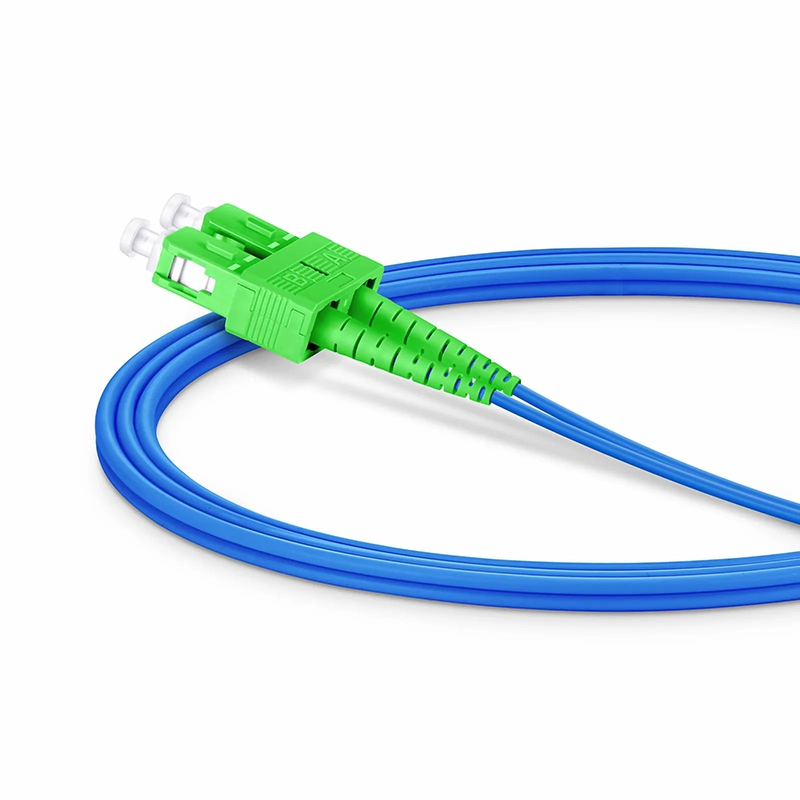 1m (3ft) Armored Fiber Patch Cable, 2 Fibers, LC UPC Duplex to SC APC Duplex, Single Mode (OS2), LSZH, 3.0mm, Blue