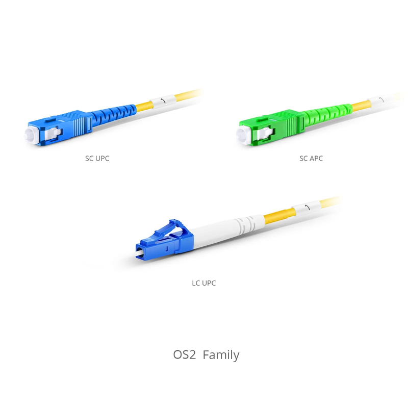 150m (492ft) Hybrid Fiber and Power Cable, Indoor, Plenum (OFNP), Single Mode (OS2), 2 Fibers, Tight-Buffered, LC UPC Simplex to SC UPC Simplex, 2 Conductors 17AWG