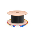 200m (656ft) Hybrid Fiber and Power Cable, Indoor, Plenum (OFNP), Single Mode (OS2), 2 Fibers, Tight-Buffered, LC UPC Simplex to SC UPC Simplex, 2 Conductors 17AWG