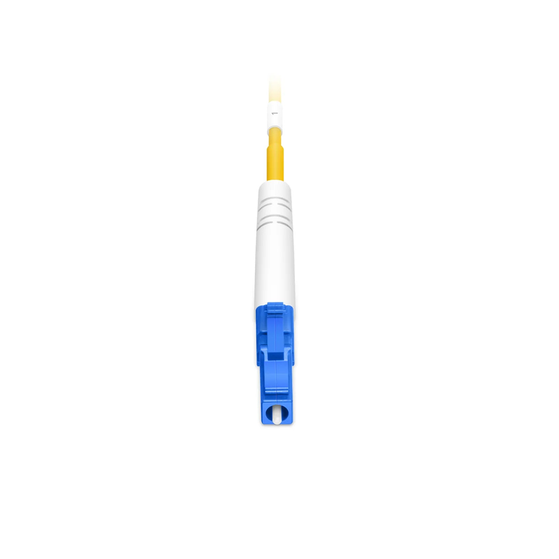 200m (656ft) Hybrid Fiber and Power Cable, Indoor, Plenum (OFNP), Single Mode (OS2), 2 Fibers, Tight-Buffered, LC UPC Simplex to SC UPC Simplex, 2 Conductors 17AWG