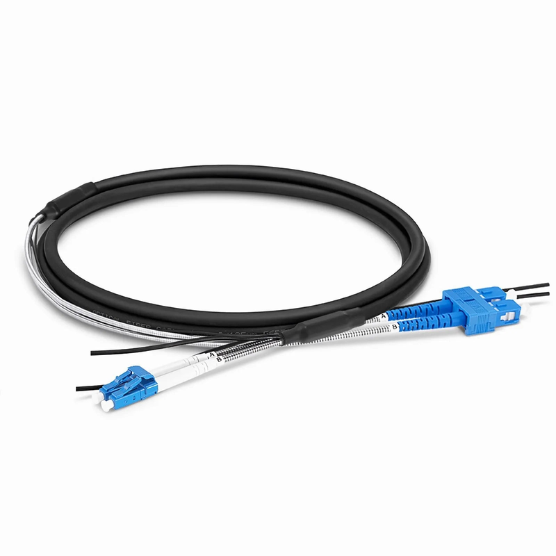 5m (16ft) LC UPC to SC UPC Duplex OS2 Single Mode 7.0mm LSZH FTTA Outdoor Fiber Patch Cable for Base Station