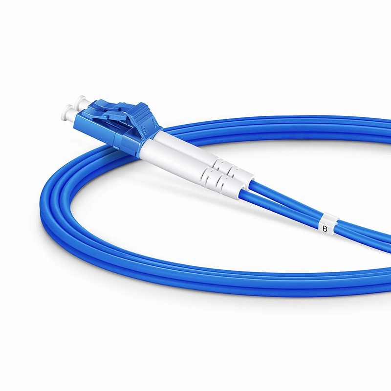 1m (3ft) Armored Fiber Patch Cable, 2 Fibers, LC UPC Duplex to LC UPC Duplex, Single Mode (OS2), LSZH, 3.0mm, Blue