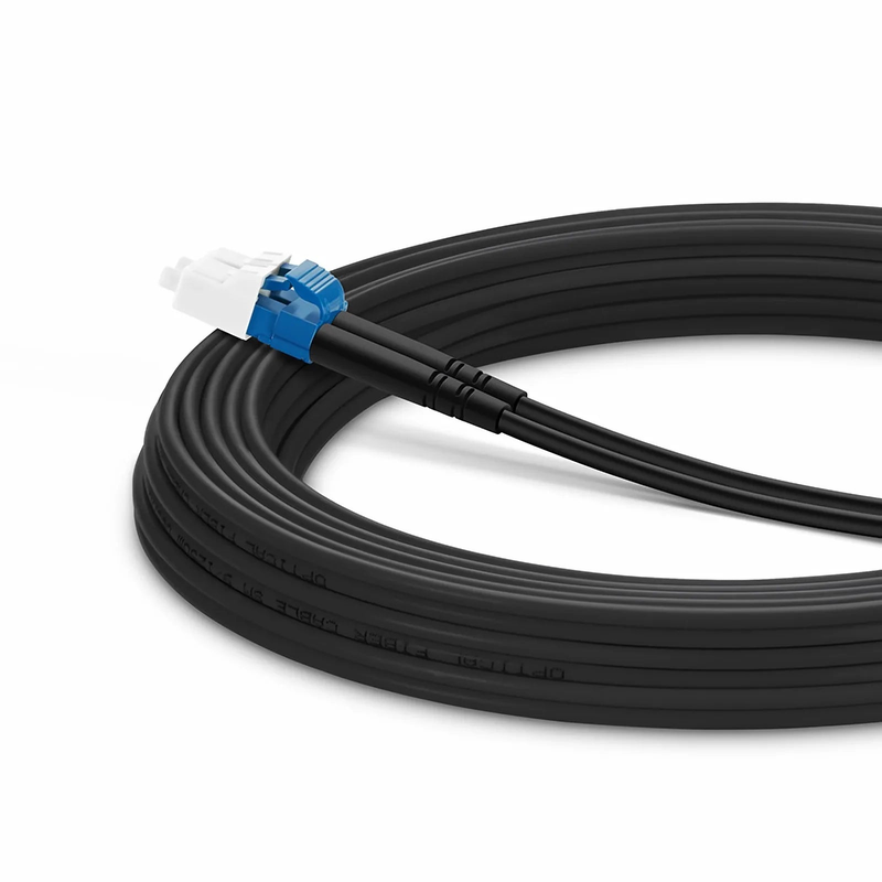 10m (33ft) Industrial Armored Fiber Patch Cable, LC UPC to LC UPC, Duplex, 2 Fibers, Single Mode (OS2), TPU