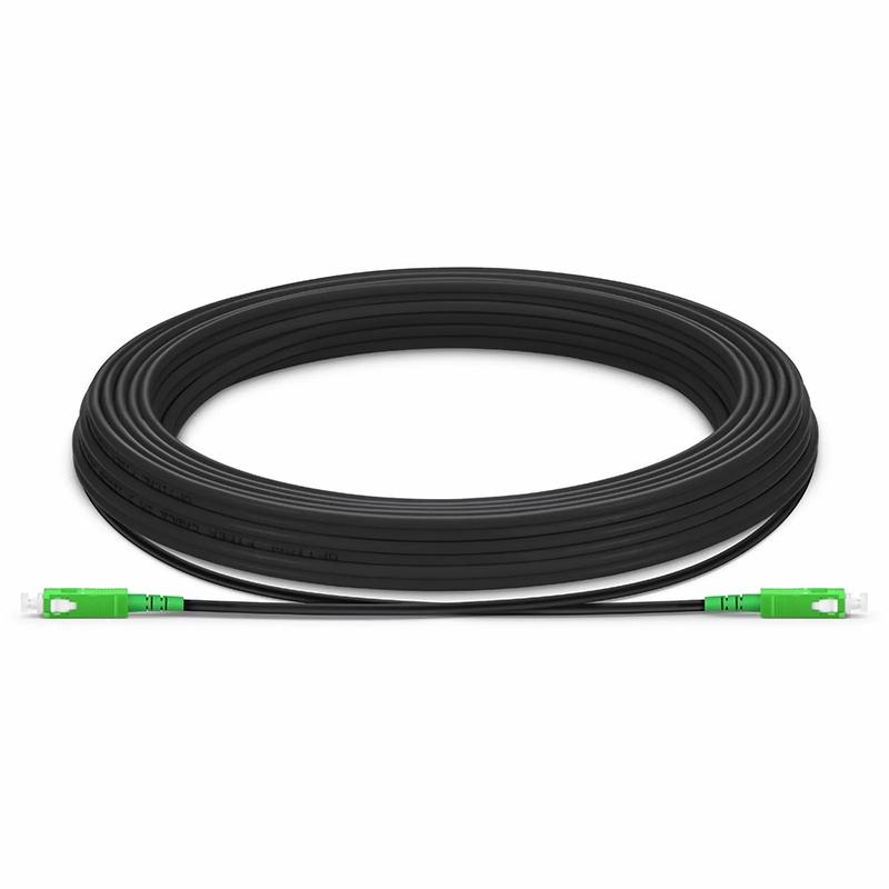 10m (33ft) Industrial Armored Fiber Patch Cable, SC APC to SC APC, Simplex, 1 Fiber, Single Mode (OS2), TPU