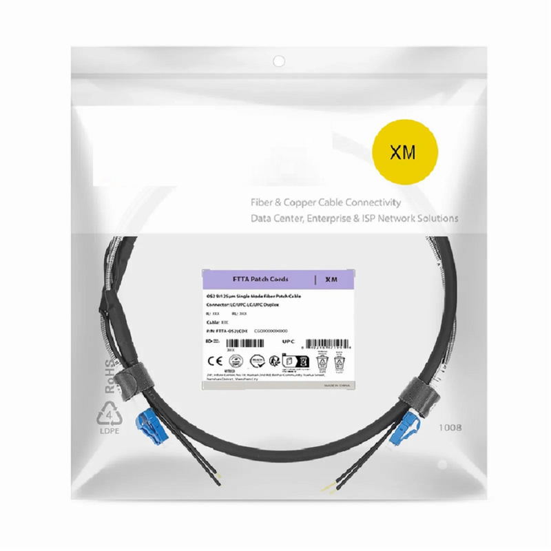 2m (7ft) LC UPC to LC UPC Duplex OS2 Single Mode 7.0mm LSZH FTTA Outdoor Fiber Patch Cable for Base Station