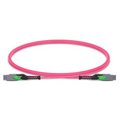 1m (3ft) MMC Jumper, MMC-16 APC (Female) to MMC-16 APC (Female), 16 Fibers, Multimode (OM4), Plenum (OFNP), 0.35dB Max, Jumper Polarity, Magenta