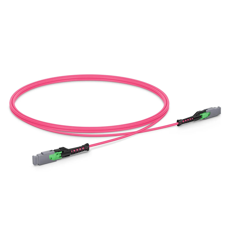 1m (3ft) MMC Jumper, MMC-16 APC (Female) to MMC-16 APC (Female), 16 Fibers, Multimode (OM4), Plenum (OFNP), 0.35dB Max, Jumper Polarity, Magenta