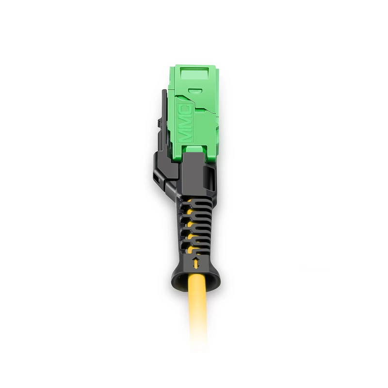 1m (3ft) MMC Harness, MMC-16 APC (Female) to 8 x LC UPC Duplex, 16 Fibers, Single Mode (OS2), Plenum (OFNP), 0.35dB Max, Jumper Polarity, Yellow