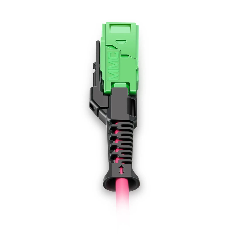 3m (10ft) MMC Harness, MMC-16 APC (Female) to 8 x LC UPC Duplex, 16 Fibers, Multimode (OM4), Plenum (OFNP), 0.35dB Max, Jumper Polarity, Magenta