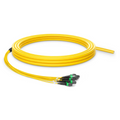 30m (98ft) MTP® Pigtail Trunk Cable, MTP-12® APC (Female) to Unterminated, 144 Fibers, Single Mode (OS2), LSZH, 0.35dB Max, Double Jacket, Yellow