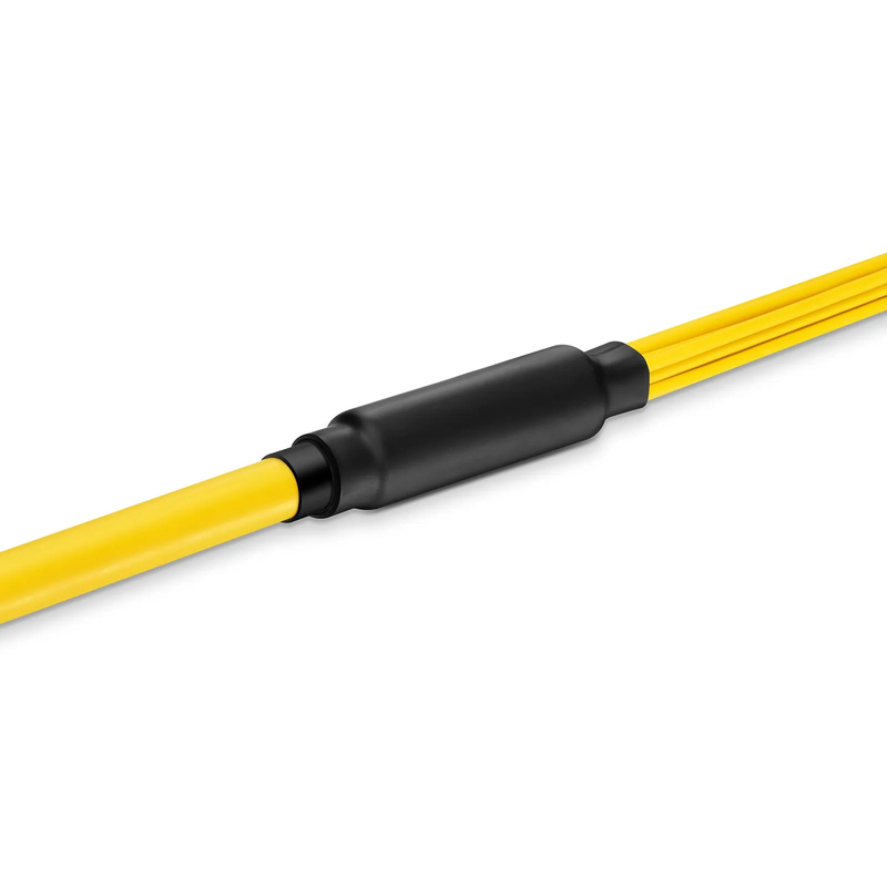 30m (98ft) MTP® Pigtail Trunk Cable, MTP-12® APC (Female) to Unterminated, 144 Fibers, Single Mode (OS2), LSZH, 0.35dB Max, Double Jacket, Yellow