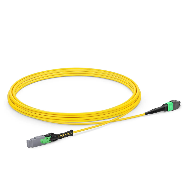 3m (10ft) MMC Jumper, MMC-16 APC (Female) to MTP®-16 APC (Female), 16 Fibers, Single Mode (OS2), Plenum (OFNP), 0.35dB Max, Jumper Polarity, Yellow