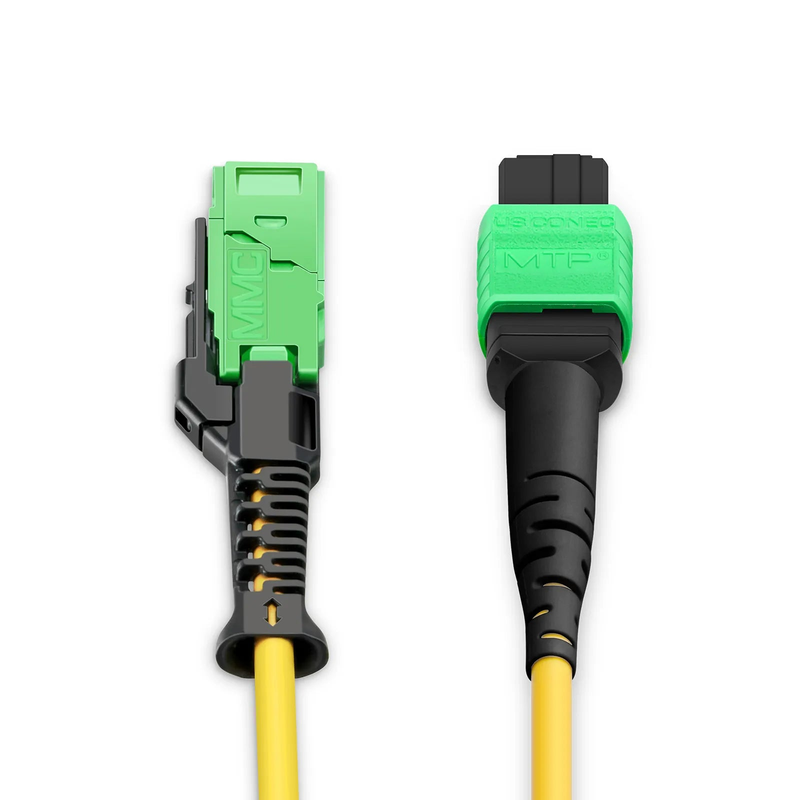 1m (3ft) MMC Jumper, MMC-16 APC (Female) to MTP®-16 APC (Female), 16 Fibers, Single Mode (OS2), Plenum (OFNP), 0.35dB Max, Jumper Polarity, Yellow