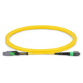 2m (7ft) MMC Jumper, MMC-16 APC (Female) to MTP®-16 APC (Female), 16 Fibers, Single Mode (OS2), Plenum (OFNP), 0.35dB Max, Jumper Polarity, Yellow