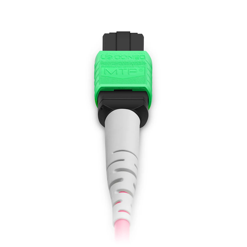 NVIDIA/Mellanox MFP7E20-N001 Compatible 1m (3ft) MTP® Breakout Cable, MTP®-12 APC (Female) to 2 x MTP®-4 APC (Female), 8 Fibers, Multimode (OM4), Plenum (OFNP), 0.35dB Max, Type B, Magenta