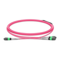 NVIDIA/Mellanox MFP7E20-N001 Compatible 1m (3ft) MTP® Breakout Cable, MTP®-12 APC (Female) to 2 x MTP®-4 APC (Female), 8 Fibers, Multimode (OM4), Dual Rated (OFNR/LSZH), 0.35dB Max, Type B, Magenta