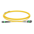 2m (7ft) MTP® Breakout Cable, MTP®-16 APC (Female) to 2 x MTP®-8 APC (Female), 16 Fibers, Single Mode (OS2), Plenum (OFNP), 0.35dB Max, Crossover, Yellow