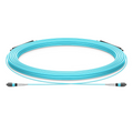 30m (98ft) MTP® Trunk Cable, MTP®-8 UPC (Male) to MTP®-8 UPC (Male), 8 Fibers, Multimode (OM3), Plenum (OFNP), 0.20dB Max, Type B, Double Jacket, Aqua