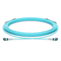 30m (98ft) MTP® Trunk Cable, MTP®-8 UPC (Male) to MTP®-8 UPC (Male), 16 Fibers, Multimode (OM3), Plenum (OFNP), 0.20dB Max, Type B, Double Jacket, Aqua
