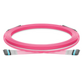 30m (98ft) MTP® Trunk Cable, MTP®-8 UPC (Female) to MTP®-8 UPC (Female), 32 Fibers, Multimode (OM4), Plenum (OFNP), 0.20dB Max, Type B, Double Jacket, Magenta