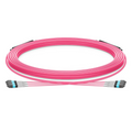 30m (98ft) MTP® Trunk Cable, MTP®-8 UPC (Female) to MTP®-8 UPC (Female), 24 Fibers, Multimode (OM4), Plenum (OFNP), 0.20dB Max, Type B, Double Jacket, Magenta