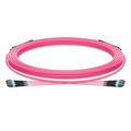 30m (98ft) MTP® Trunk Cable, MTP®-12 UPC (Male) to MTP®-12 UPC (Male), 36 Fibers, Multimode (OM4), Plenum (OFNP), 0.20dB Max, Type B, Double Jacket, Magenta
