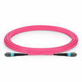 6m (20ft) MTP® Jumper, MTP®-12 UPC (Female) to MTP®-12 UPC (Female), 12 Fibers, Multimode (OM4), Plenum (OFNP), 0.35dB Max, Type B, Magenta