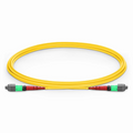 2m (7ft) MTP® Jumper, MTP®-24 APC (Female) to MTP®-24 APC (Female), 24 Fibers, Single Mode (OS2), Plenum (OFNP), 0.35dB Max, Type A, Yellow