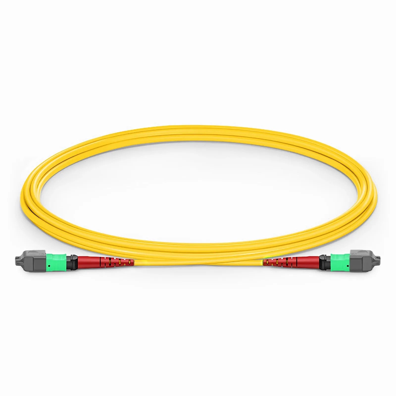 2m (7ft) MTP® Jumper, MTP®-24 APC (Female) to MTP®-24 APC (Female), 24 Fibers, Single Mode (OS2), Plenum (OFNP), 0.35dB Max, Type A, Yellow