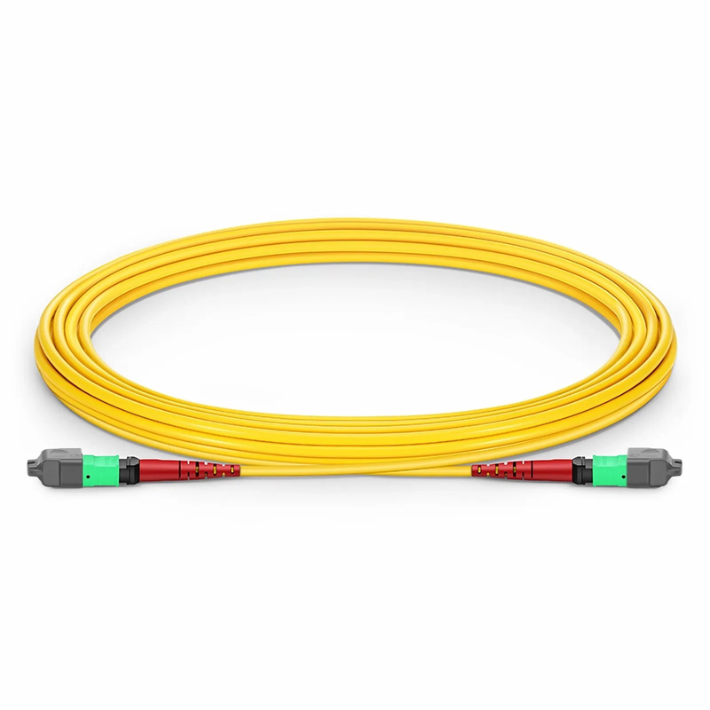 5m (16ft) MTP® Jumper, MTP®-24 APC (Female) to MTP®-24 APC (Female), 24 Fibers, Single Mode (OS2), Plenum (OFNP), 0.35dB Max, Type A, Yellow