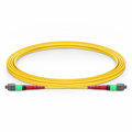 3m (10ft) MTP® Jumper, MTP®-24 APC (Female) to MTP®-24 APC (Female), 24 Fibers, Single Mode (OS2), Plenum (OFNP), 0.35dB Max, Type A, Yellow