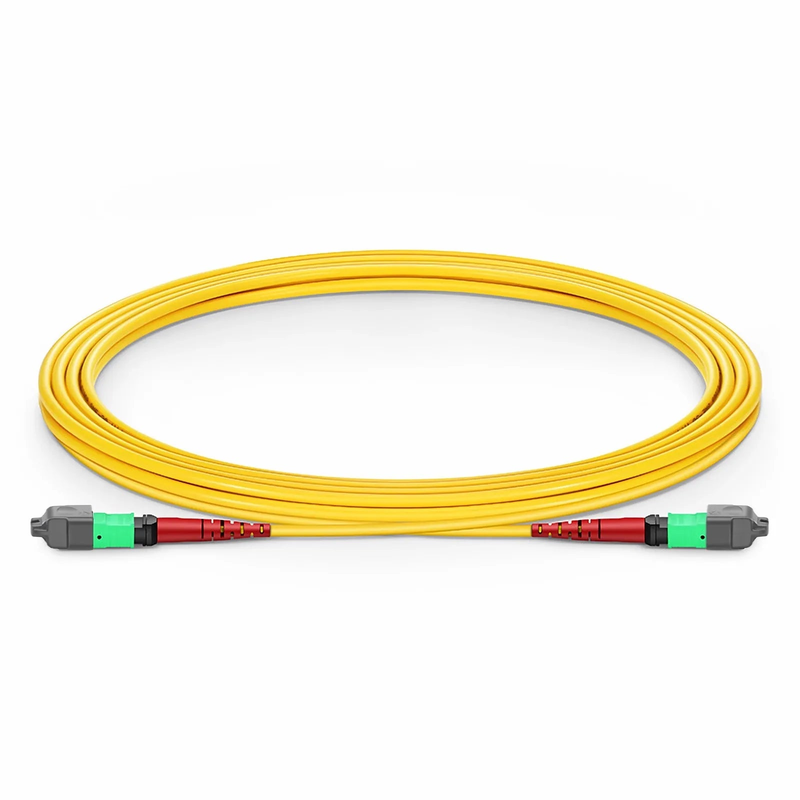 3m (10ft) MTP® Jumper, MTP®-24 APC (Female) to MTP®-24 APC (Female), 24 Fibers, Single Mode (OS2), Plenum (OFNP), 0.35dB Max, Type A, Yellow