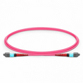 1m (3ft) MTP® Jumper, MTP®-24 UPC (Female) to MTP®-24 UPC (Female), 24 Fibers, Multimode (OM4), Plenum (OFNP), 0.35dB Max, Type A, Magenta