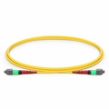 1m (3ft) MTP® Jumper, MTP®-24 APC (Female) to MTP®-24 APC (Female), 24 Fibers, Single Mode (OS2), Plenum (OFNP), 0.35dB Max, Type A, Yellow