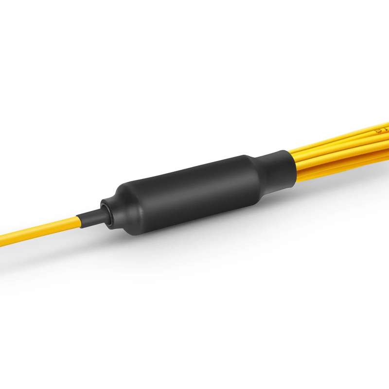 1m (3ft) MMC Harness, MMC-16 APC (Female) to 8 x LC UPC Duplex, 16 Fibers, Single Mode (OS2), Plenum (OFNP), 0.35dB Max, Jumper Polarity, Yellow