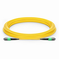 10m (33ft) MTP® PRO Jumper, MTP® PRO-12 APC (Male) to MTP® PRO-12 APC (Male), 12 Fibers, Single Mode (OS2), Plenum (OFNP), 0.35dB Max, Type B, Yellow