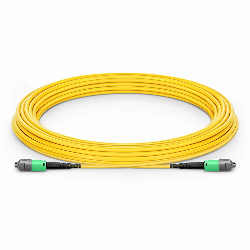 10m (33ft) MTP® PRO Jumper, MTP® PRO-12 APC (Male) to MTP® PRO-12 APC (Male), 12 Fibers, Single Mode (OS2), Plenum (OFNP), 0.35dB Max, Type B, Yellow